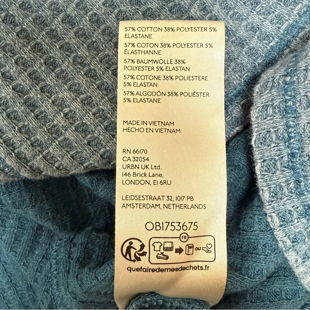 Free People We The Free Coraline Thermal Knit Top | Legion Blue | Size S